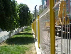 Peach Post Fence